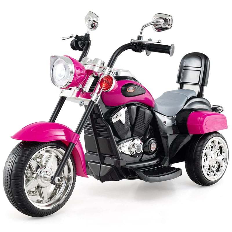 Kids Ride-On Motorcycle, 3-Wheel 6V Battery Powered Chopper Motorcycle with Headlight & Horn, ASTM-Certified Electric Toy for Boys & Girls Gifts