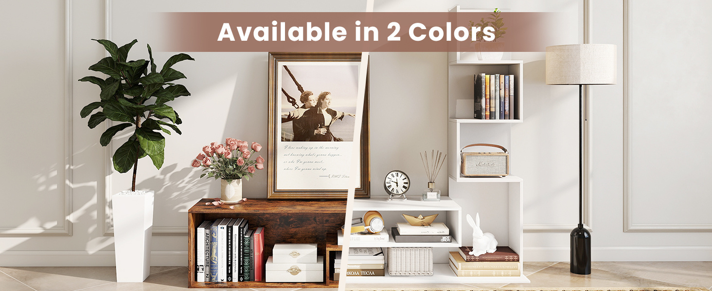 Cube TV Stand for TVs up to 50 Inch Media Console Table with Storage Shelves