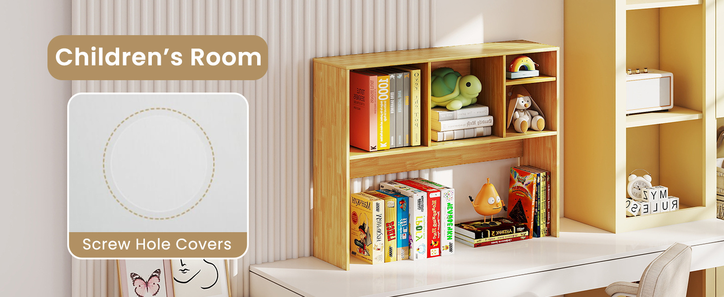 3-Tier Multipurpose Desk Bookshelf with 4 Shelves