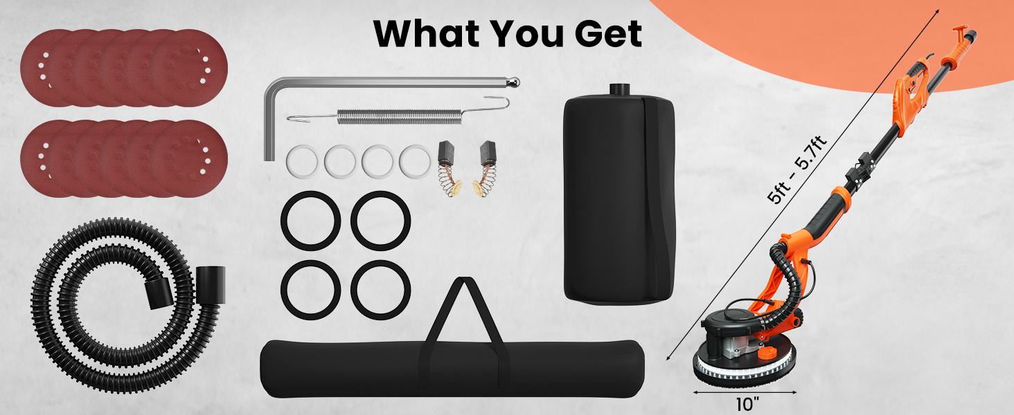 Electric Foldable Drywall Sander 750W Variable Speed