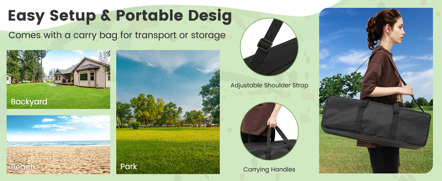 Portable Outdoor Volleyball Net Set Heavy-Duty Volleyball Net System