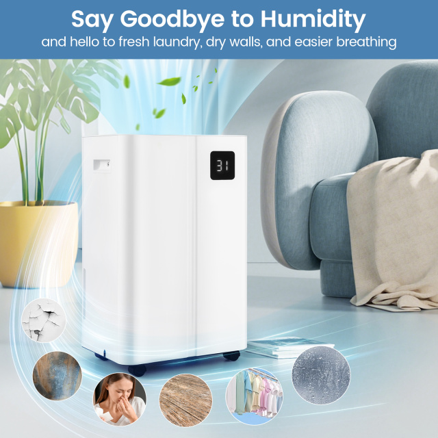4500 Sq.Ft 54 Pints Dehumidifier with 3 Modesfor Home and Basement