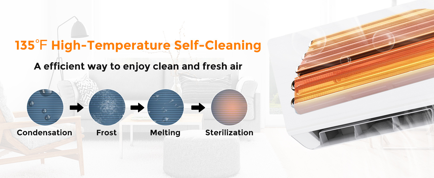 Energy Star Certified 18000 BTU 25 SEER2 208-230V Ductless Mini Split Air Conditioner and Heater WiFi Enabled