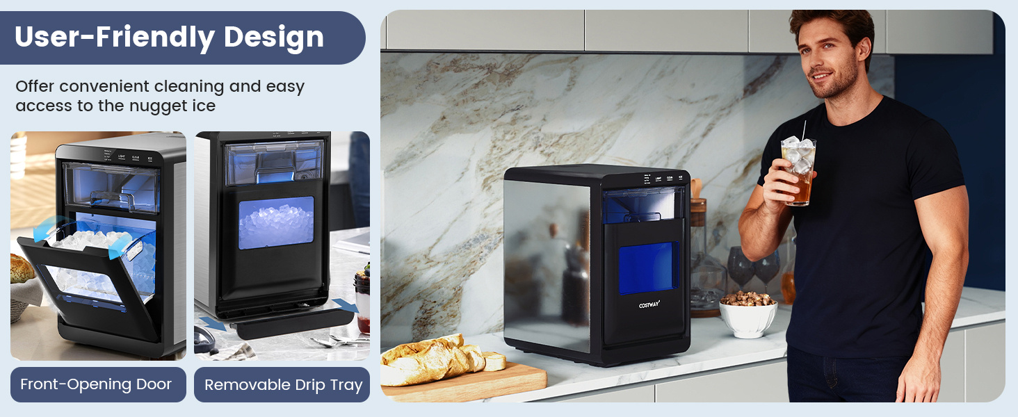 CNN best tested-Nugget Ice Maker Countertop with Soft Chewable Pellet