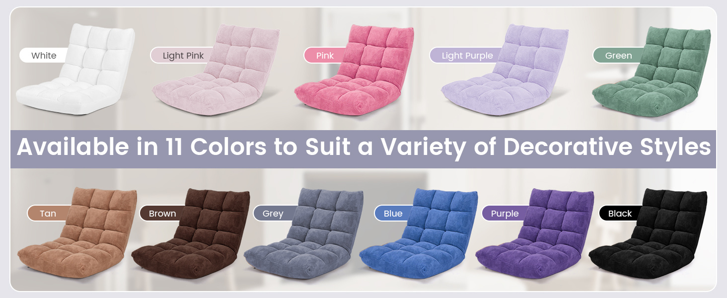 14-Position Adjustable Cushioned Floor Chair