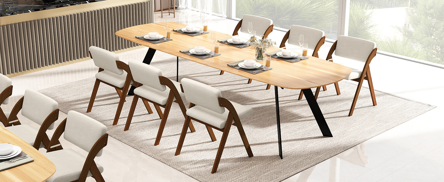 Set of 2 Folding Kitchen Dining Chairs with Rubber Wood Legs