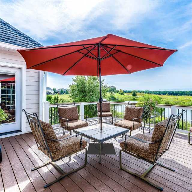 50LBS Steel Patio Umbrella Base, 24" Square Heavy Duty Umbrella Stand with 2 Wheels & Adjustable Knobs for Deck, Poolside & Garden