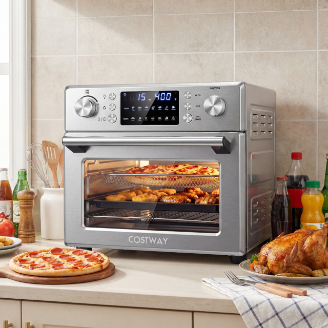 Stainless Steel Countertop Convection Oven with Bake