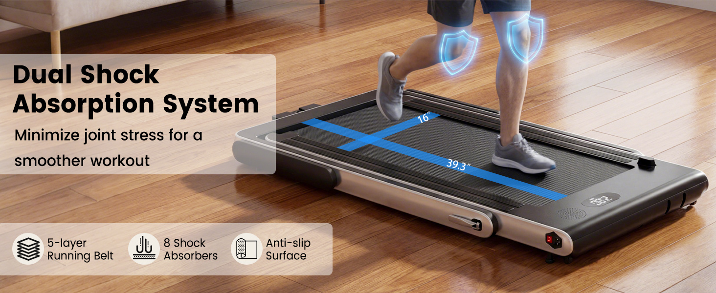 2.25HP 2 in 1 Folding Treadmill with APP Speaker Remote Control