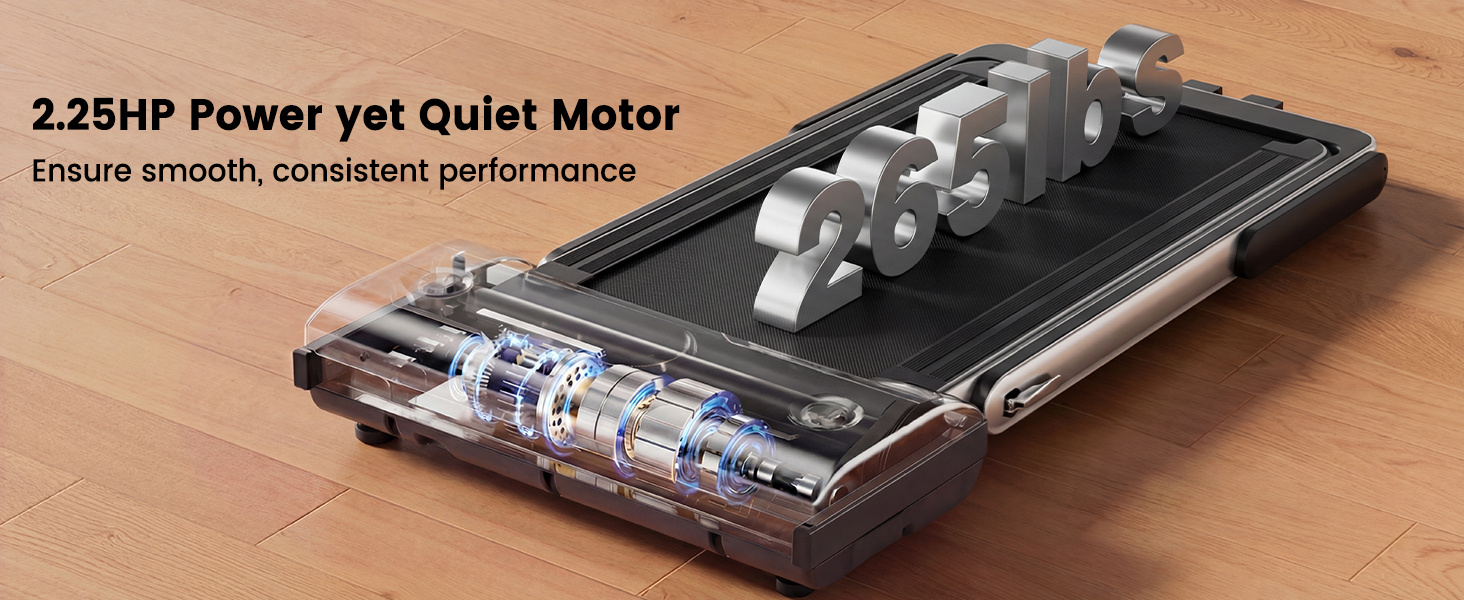 2.25HP 2 in 1 Folding Treadmill with APP Speaker Remote Control