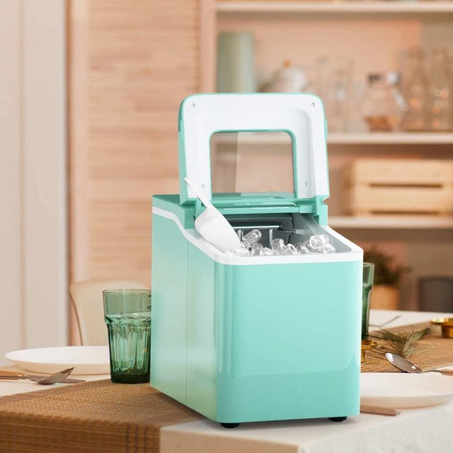 ARLIME Portable Ice Maker Machine for Countertop, Bullet Ice Cubes Ready in 8 Mins, 26LBS/24H