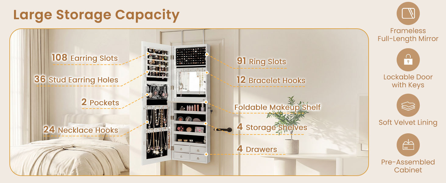 Multipurpose Storage Cabinet with 4 Drawers