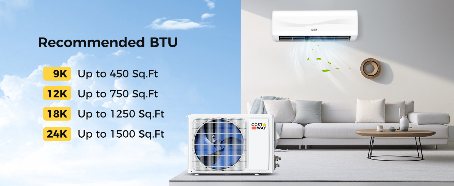 Blast Series 12000 BTU 17 SEER2 208-230V Ductless Mini Split Air Conditioner and Heater