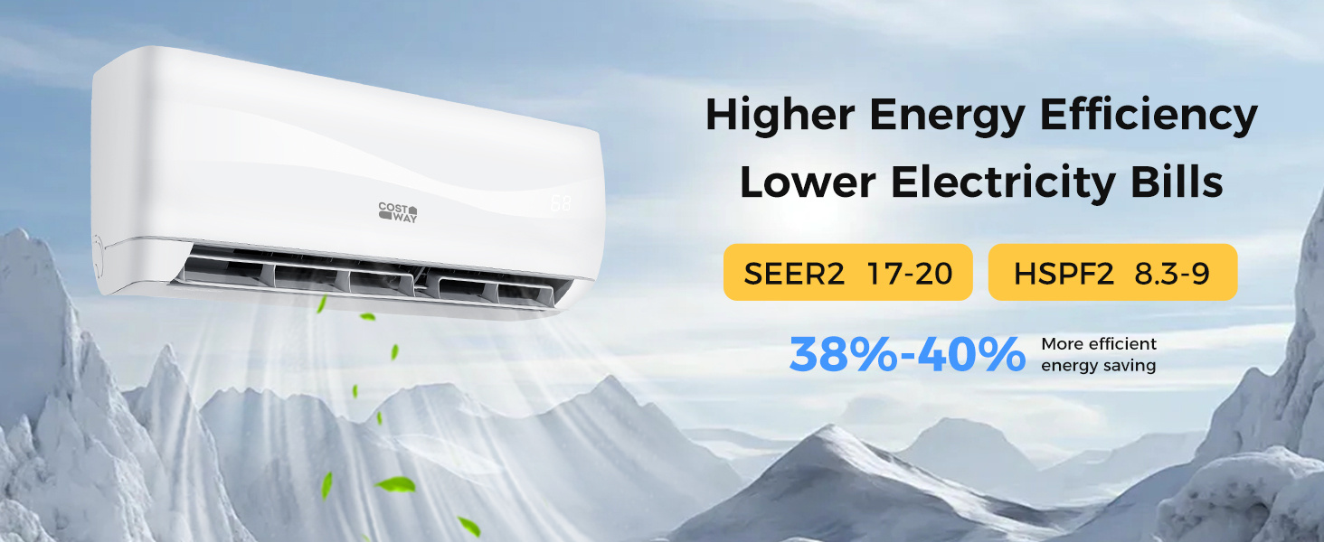 Blast Series 12000 BTU 17 SEER2 208-230V Ductless Mini Split Air Conditioner and Heater