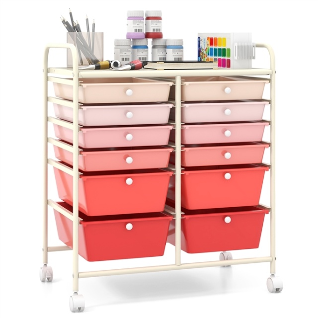 ARLIME 12-Drawer Rolling Storage Cart, 12 Drawer Organizer Trolley