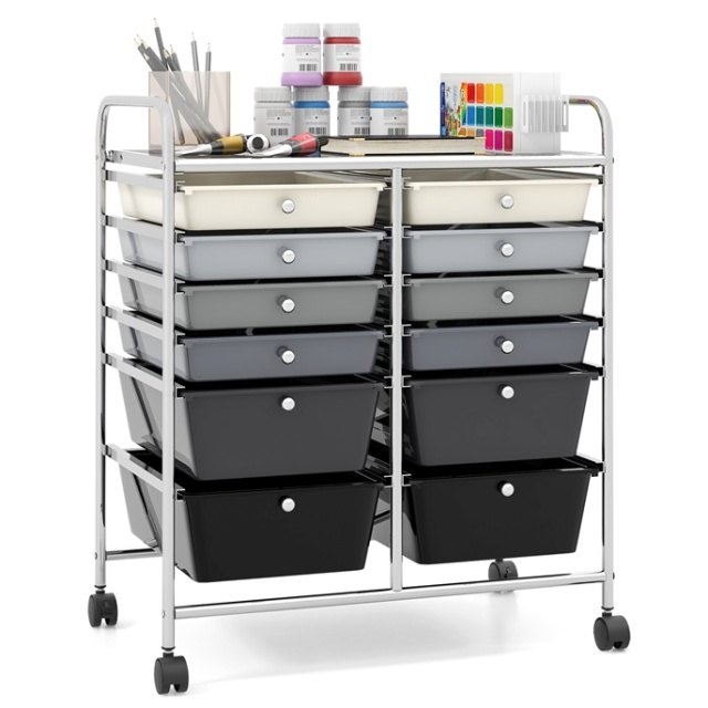 ARLIME 12-Drawer Rolling Storage Cart, 12 Drawer Organizer Trolley