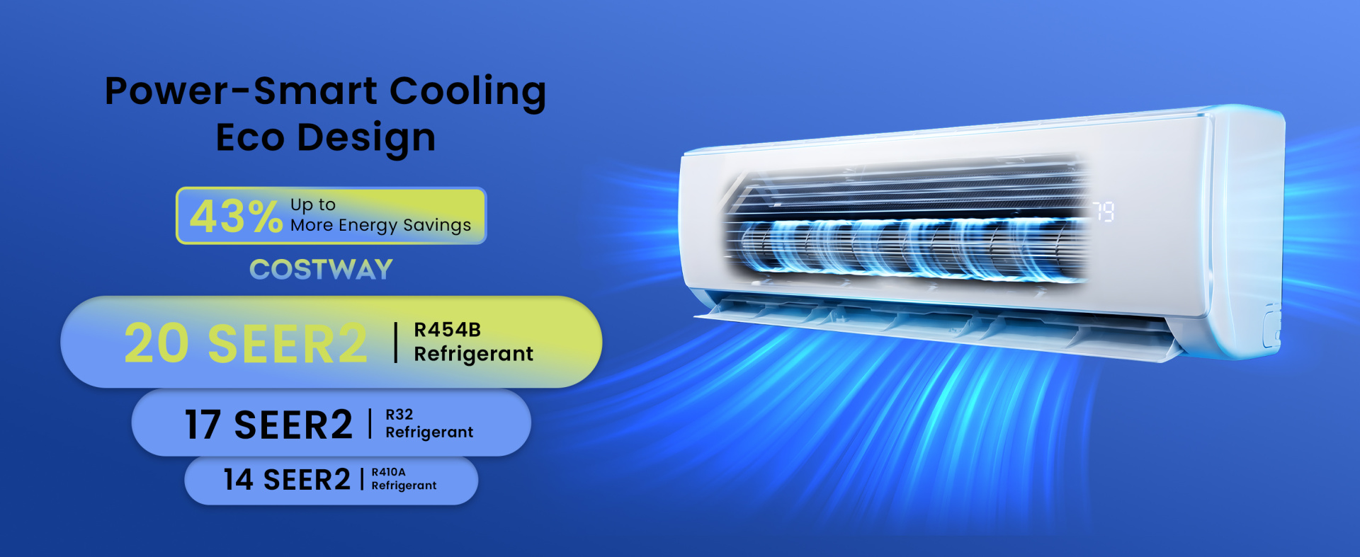 EcoGuard Series 12000 BTU 20 SEER2 115V Mini Split Air Conditioner and Heater