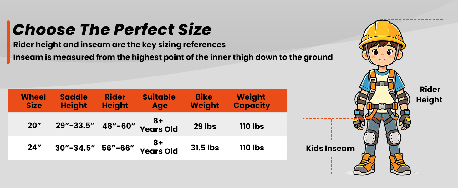 Kids Mountain Bike 20 24 Inch Child Bicycle for Boys Girls Aged 8+ Years Old Black