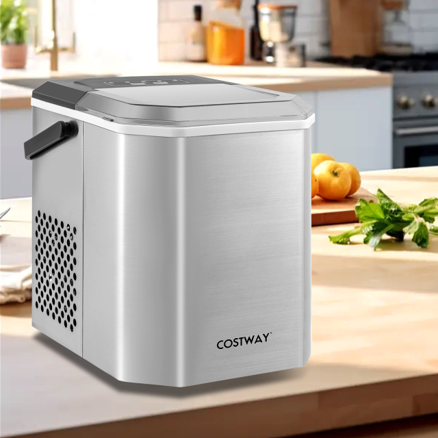Ice Maker Countertop with Self-Cleaning for Home Kitchen Office Party