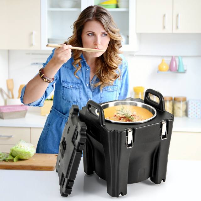 32 QT Portable Insulated Food Carrier with Stainless Steel Barrel for Catering Camping