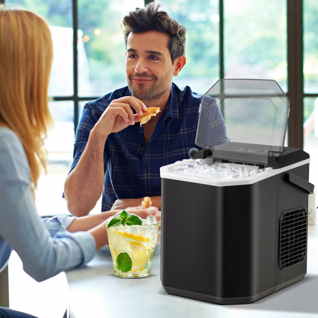 Ice Maker Countertop with Self-Cleaning for Home Kitchen Office Party