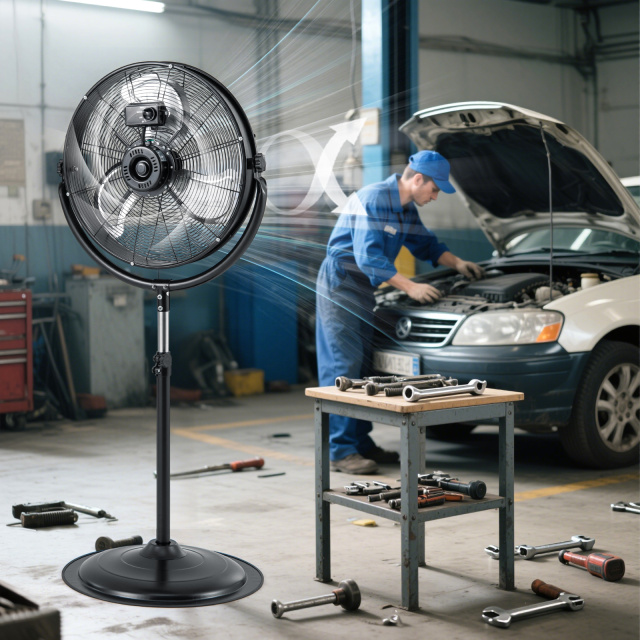 20 Inches High Velocity Pedestal Fan with 3 Speeds and Adjustable Height