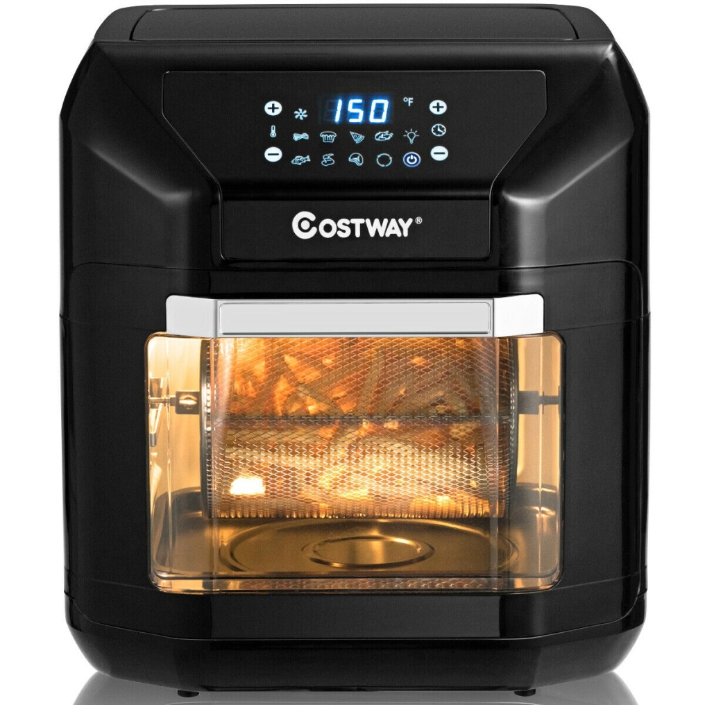 7-in-1 Kitchen 10.6 QT Electric Air Fryer Roast Toaster Oven with Multiple Accessories for Kitchen
